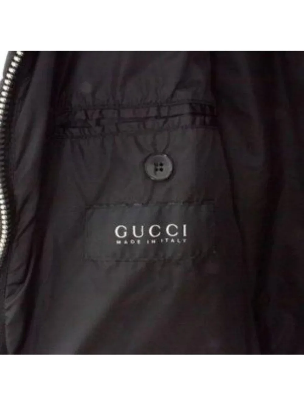 Vintage Gucci Black Bomber Slim Fit Jacket